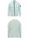 Waffen Patch Two Pocket Cotton Over Zip Up Jacket  Light Green - STONE ISLAND - BALAAN 5