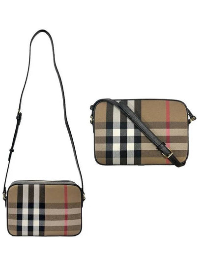 Checked Leather Camera Cross Bag Brown - BURBERRY - BALAAN 2