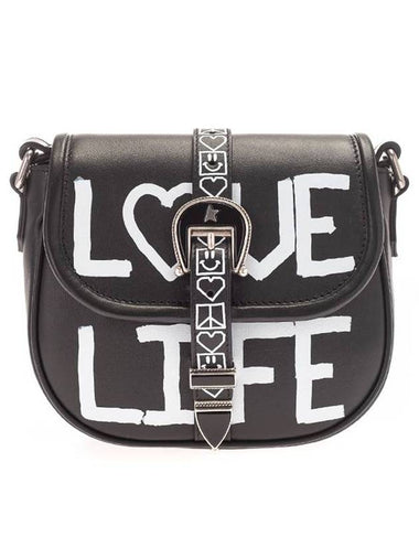 Rodeo Love Life Screen Print Small Cross Bag Black - GOLDEN GOOSE - BALAAN 1