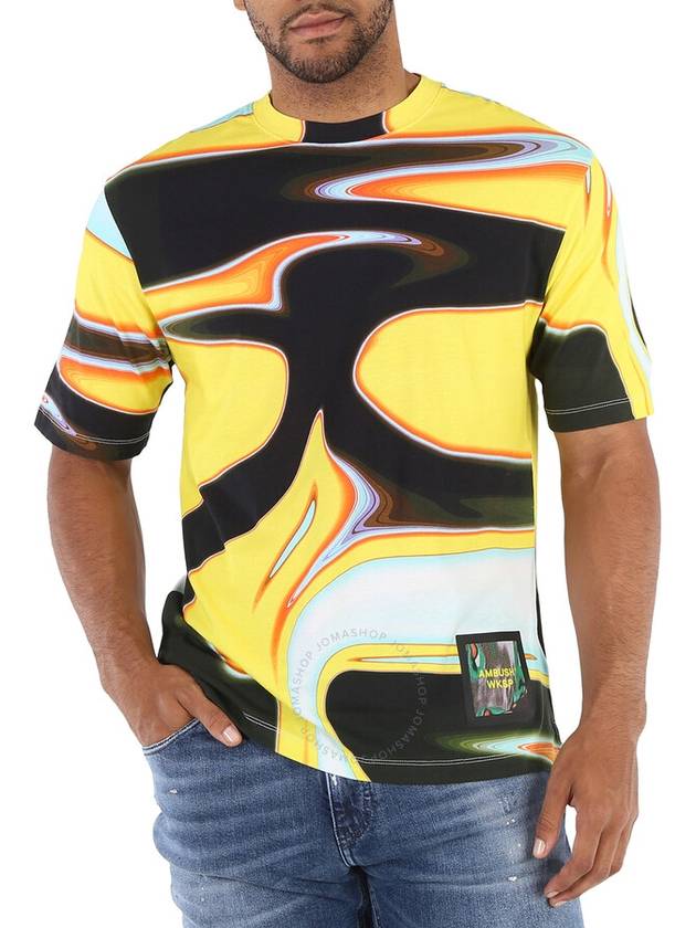 Men's Iconic Graphic Printing Short Sleeve T-Shirt Yellow - AMBUSH - BALAAN 2