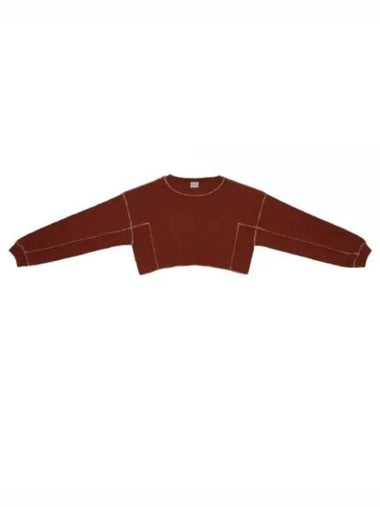 Omato Sweatshirt in Burned Punica FOSS RIB AU23 - BASERANGE - BALAAN 1