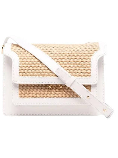 Raffia Tropicalia Medium Trunk Cross Bag White - MARNI - BALAAN 1