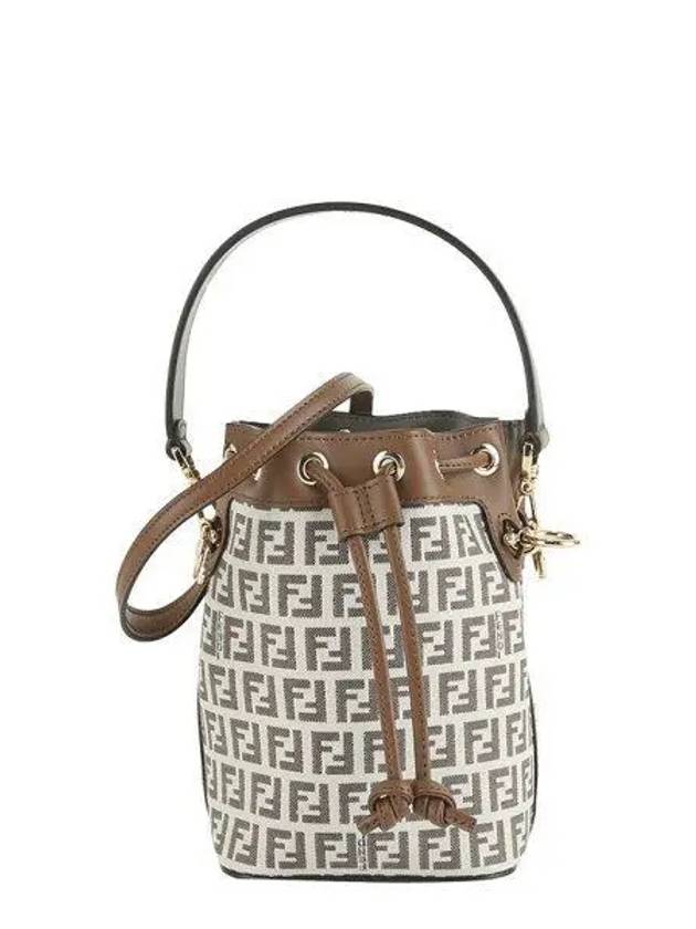 Mon Tresor FF Motif Bucket Bag Brown - FENDI - BALAAN 2