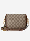 Horsebit 1955 GG Supreme Canvas Mini Bag Beige Ebony - GUCCI - BALAAN 4