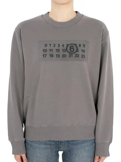 Number Logo Print Cotton Sweatshirt Grey - MAISON MARGIELA - BALAAN 2