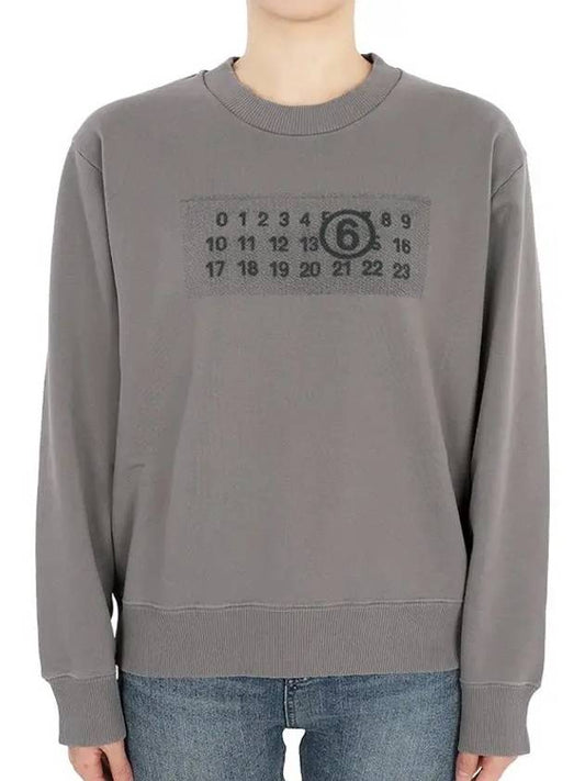 Number Logo Print Cotton Sweatshirt Grey - MAISON MARGIELA - BALAAN 2