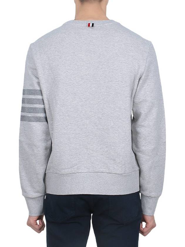 Classic Loopback Terry Tonal 4-Bar Relaxed Fit Crewneck Sweatshirt Pale Grey - THOM BROWNE - BALAAN 5