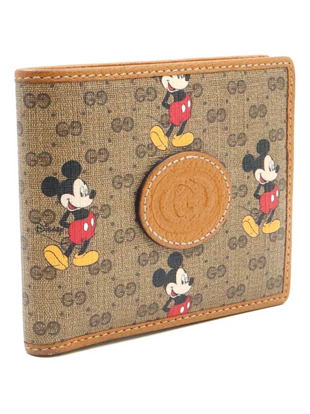 Women s Gucci 602547 Disney x Mini GG Supreme Canvas Mickey Mouse Half Wallet gt Gangbuk used luxury goods - GUCCI - BALAAN 4