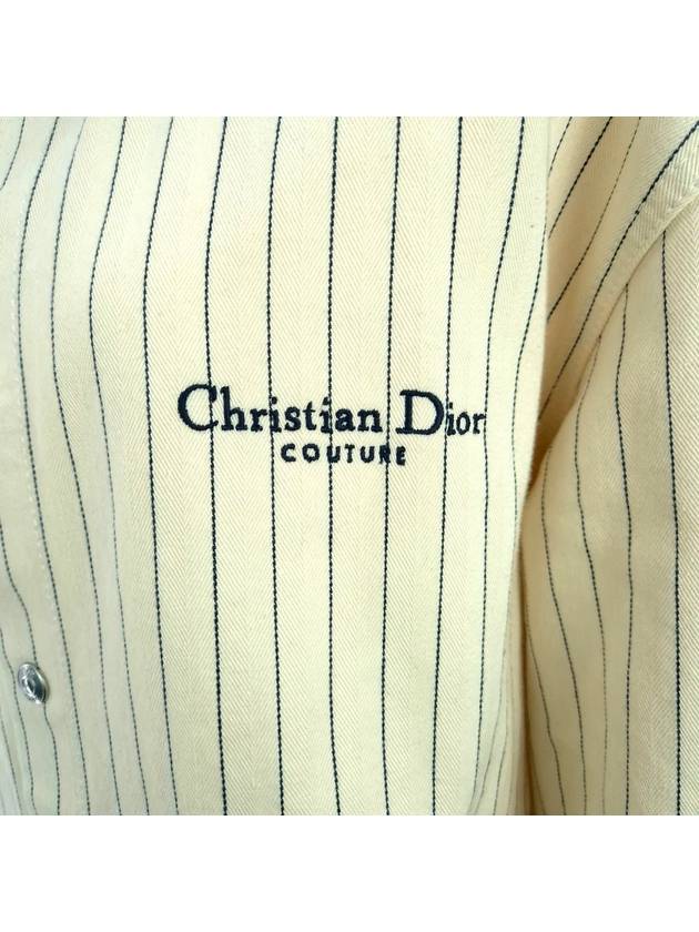 striped long sleeve shirt jacket - DIOR - BALAAN 7