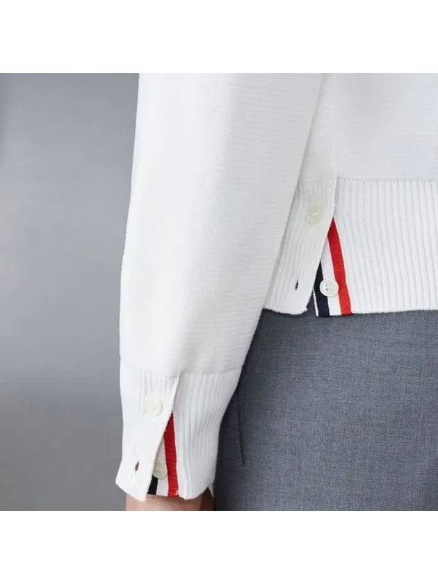 4 Bar Armband Milano Stitch Knit Top White - THOM BROWNE - BALAAN 5