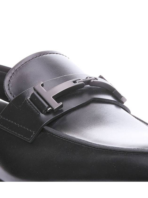 Double T Leather Loafers Black - TOD'S - BALAAN 11