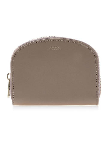 Demi Lune Half Moon Zipper Card Wallet Grey - A.P.C. - BALAAN 1