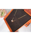 Mini Pop H Pendant Necklace Gold Rose Dragee - HERMES - BALAAN 3