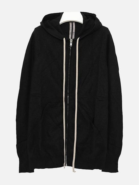 Cashmere Zip-Up Hoodie Black - RICK OWENS - BALAAN 1