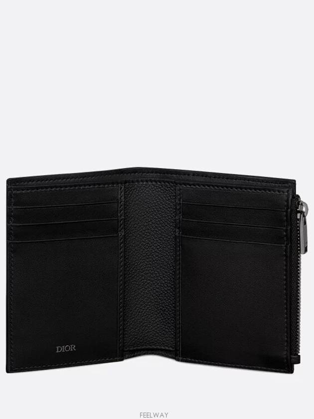 CD Icon Vertical Compact Card Wallet Black Grain Calfskin - DIOR - BALAAN 3