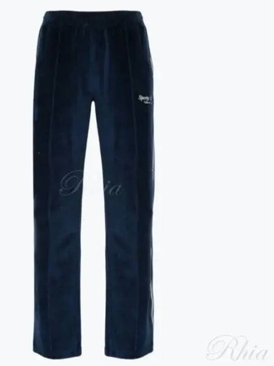 Script Velor Track Pants Navy Cream PAAW237NA 31 - SPORTY & RICH - BALAAN 1