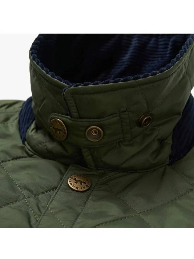 Kenning Quilting  Logo Patch Jacket Green - BARBOUR - BALAAN 4