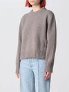 Metal Note Button Wool Knit Top Grey - BOTTEGA VENETA - BALAAN 6