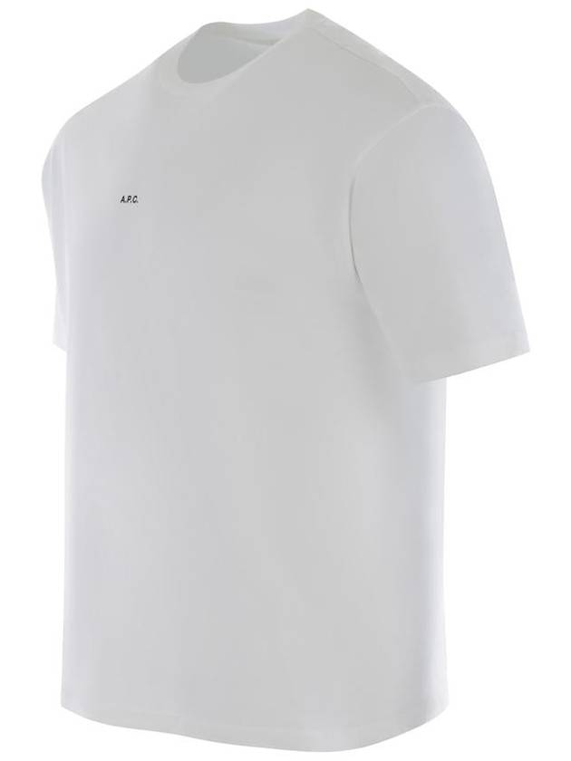 Logo Detail Crewneck Short Sleeve T-Shirt White - A.P.C. - BALAAN 3