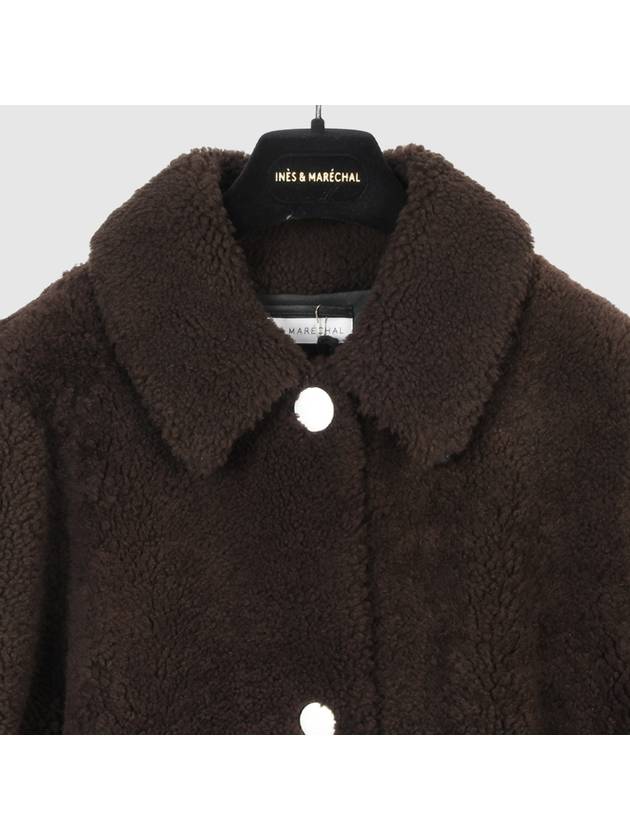 Ines Marechal long shearling coat DIDEROT MARRON INC003br - INES & MARECHAL - BALAAN 4