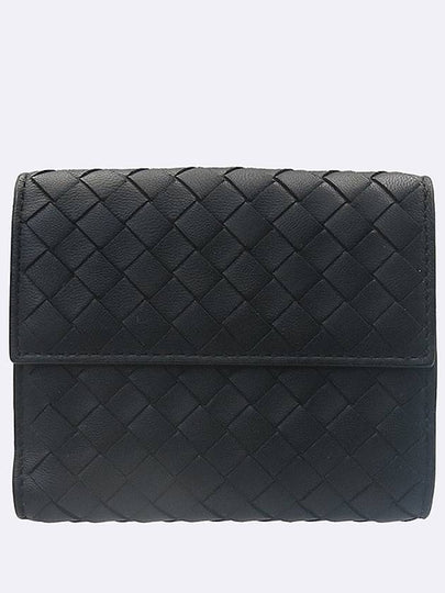 382576 Black Color Intrecciato Nappa Mini Half Wallet - BOTTEGA VENETA - BALAAN 2