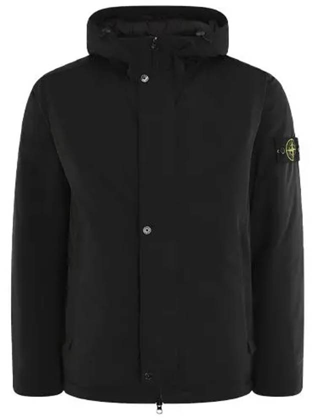 Techno Fabric Hooded Jacket Black - STONE ISLAND - BALAAN 2