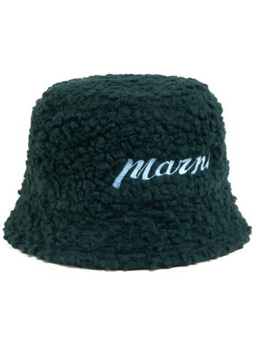 Logo embroidered fleece bucket hat CLZC0110S0UTA117 - MARNI - BALAAN 1