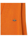 Embroidery Logo Fine Wool Cardigan Orange - VIVIENNE WESTWOOD - BALAAN 7