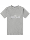 Stitches Two Embroidery Short Sleeve T-Shirt Melange Grey - STONE ISLAND - BALAAN 6