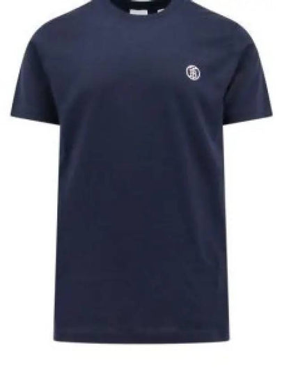 Embroidered Logo Short Sleeve T-Shirt Navy - BURBERRY - BALAAN 2