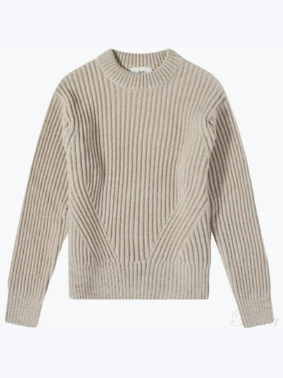 Wool Knit Top Beige - AMI - BALAAN 2