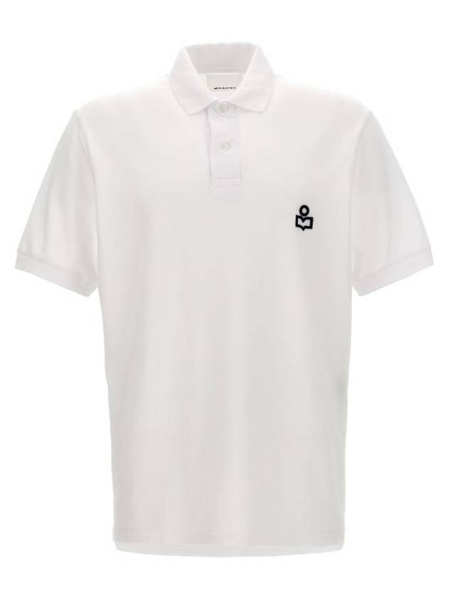 Afko Logo Cotton Polo Shirt White - ISABEL MARANT - BALAAN 1