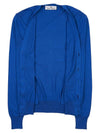 ORB Logo V-Neck Cardigan Blue - VIVIENNE WESTWOOD - BALAAN 10