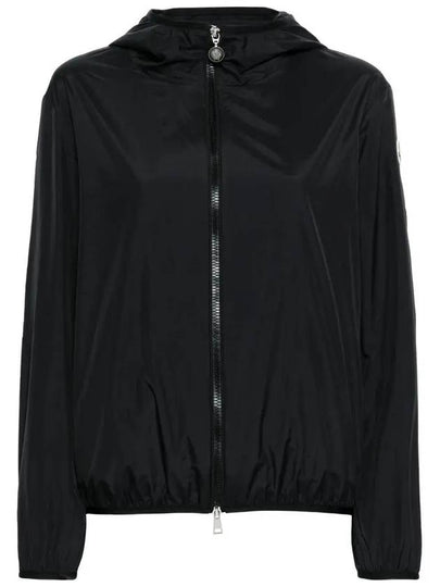 Fegeo Logo Patch Zip Up Hoodie Black - MONCLER - BALAAN 2