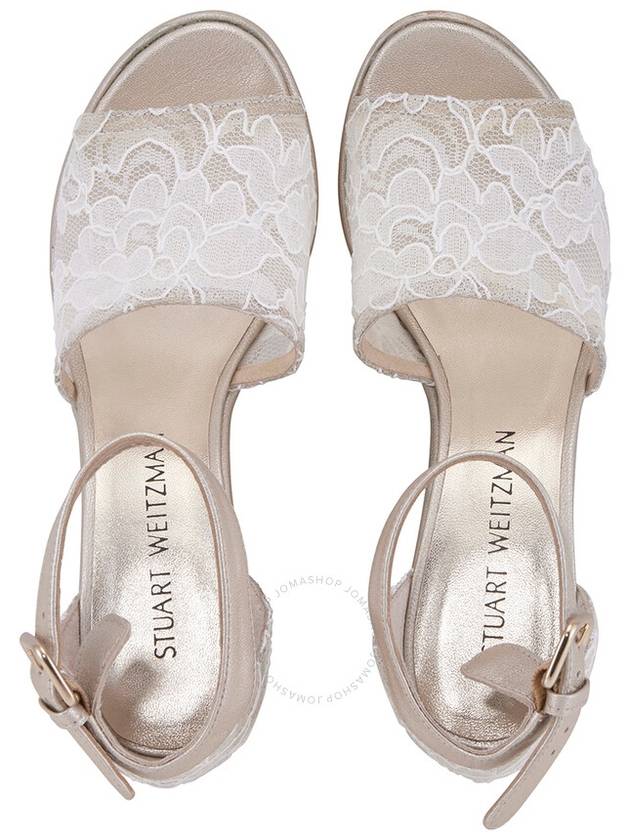 Open Box - Stuart Weitzman Vienna Lace 75 Wedge Sandals, Brand Size 36 (US Size 5.5) - STUART WEITZMAN - BALAAN 3