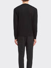 Superfine Crew neck Wool Knitted Sweater Black - PRADA - BALAAN 6