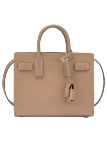 Nano Classic Sac de Jour Tote Bag Dark Beige Handbag - SAINT LAURENT - BALAAN 1