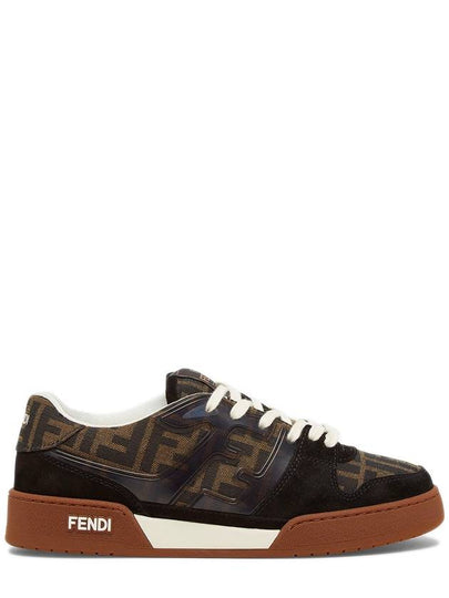 Match Canvas Low-Top With Black Suede - FENDI - BALAAN 2