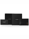 Tiny Monogram Shiny Leather Card Case Black - SAINT LAURENT - BALAAN 4