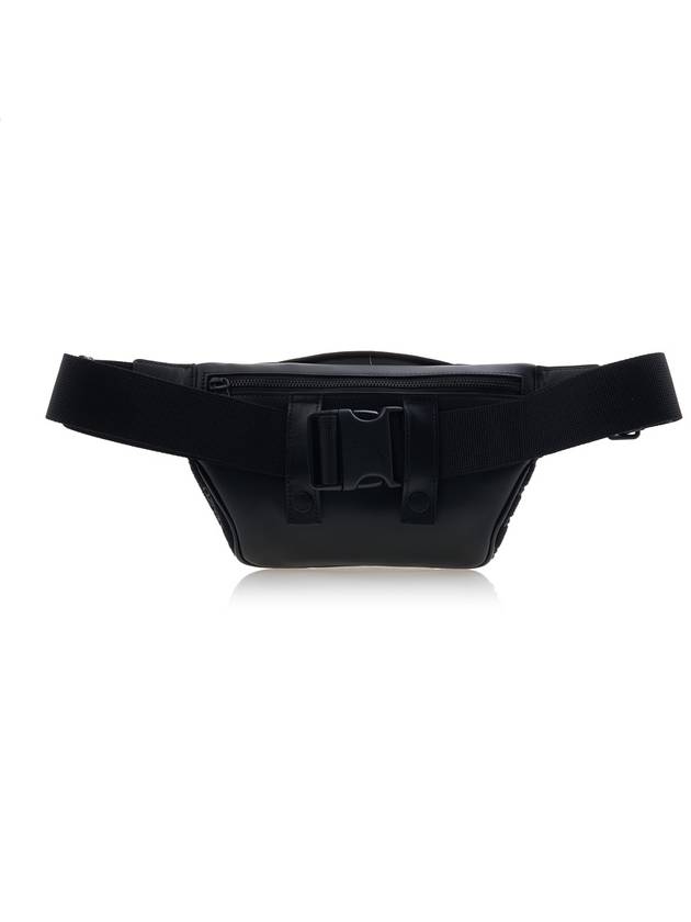 Jungle Logo Patch Leather Belt Bag Black - KENZO - BALAAN 4