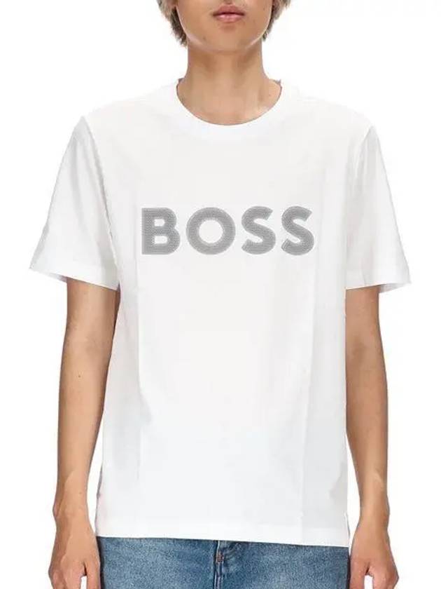 Logo Cotton Short Sleeve T-shirt White - HUGO BOSS - BALAAN 2