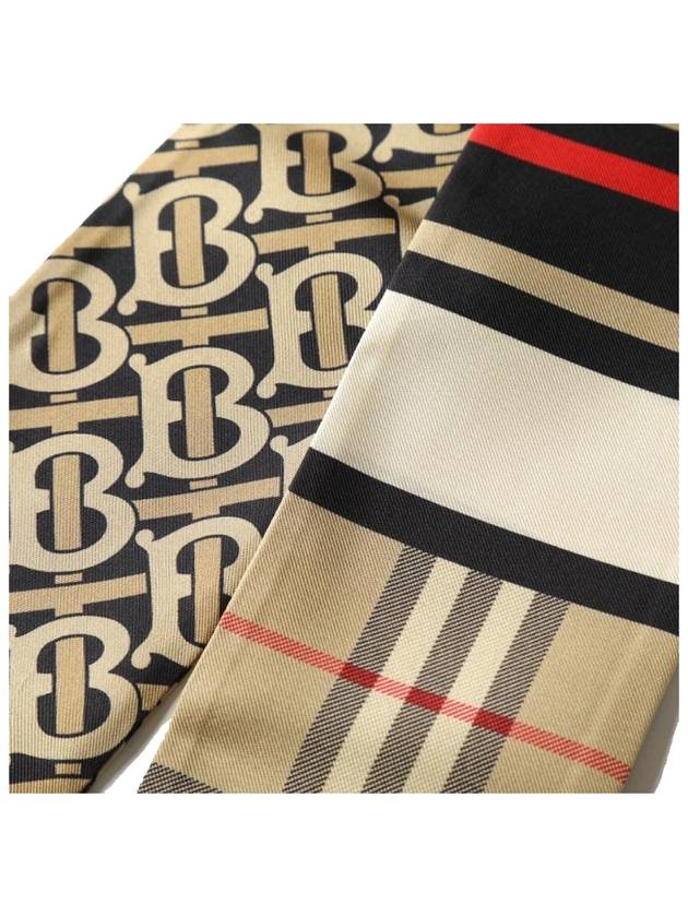 Montage Print Silk Skinny Scarf Archive Beige - BURBERRY - BALAAN 3