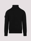 Wappen Patch Loose Fit Cotton Turtleneck Black - STONE ISLAND - BALAAN 3