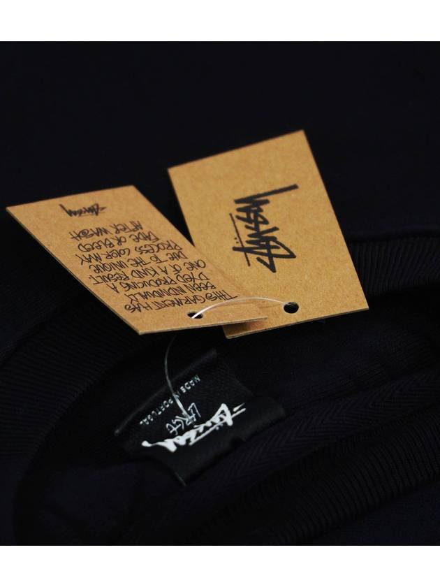 Italian Origin Top Wear East Pigment Dyed Crew Black 1915020 - STUSSY - BALAAN 8