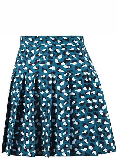 Women's Adina Print Skirt Moroccan Blue - J.LINDEBERG - BALAAN 1