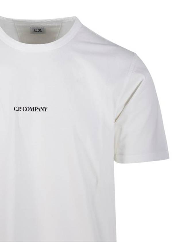 Logo Short Sleeve T-Shirt White - CP COMPANY - BALAAN 5