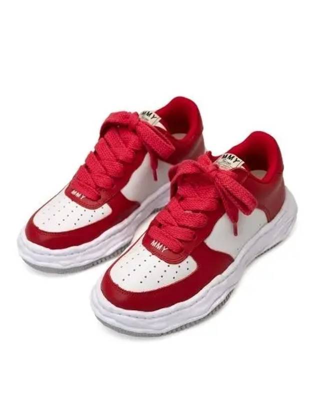 A08FW706 REDwhite Wayne OG Sole Leather Low Sneakers - MIHARA YASUHIRO - BALAAN 2