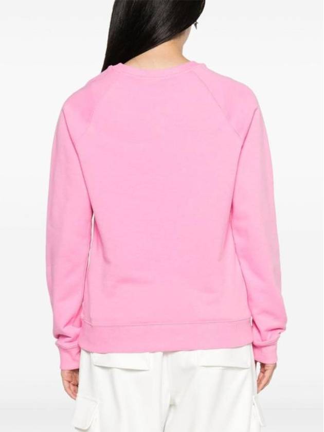 Brushed Logo Cotton Sweatshirt Pink - MSGM - BALAAN 3