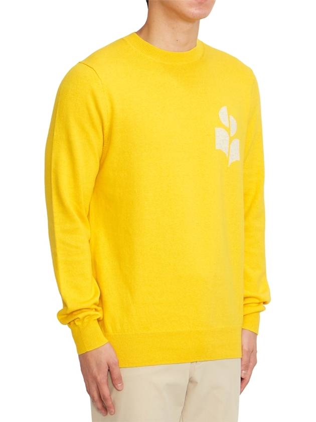 Evans Logo Crew Neck Knit Top Yellow - ISABEL MARANT - BALAAN 4