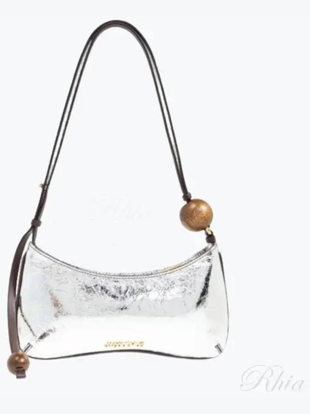 Le Bisou Perle Leather Shoulder Bag Silver - JACQUEMUS - BALAAN 2